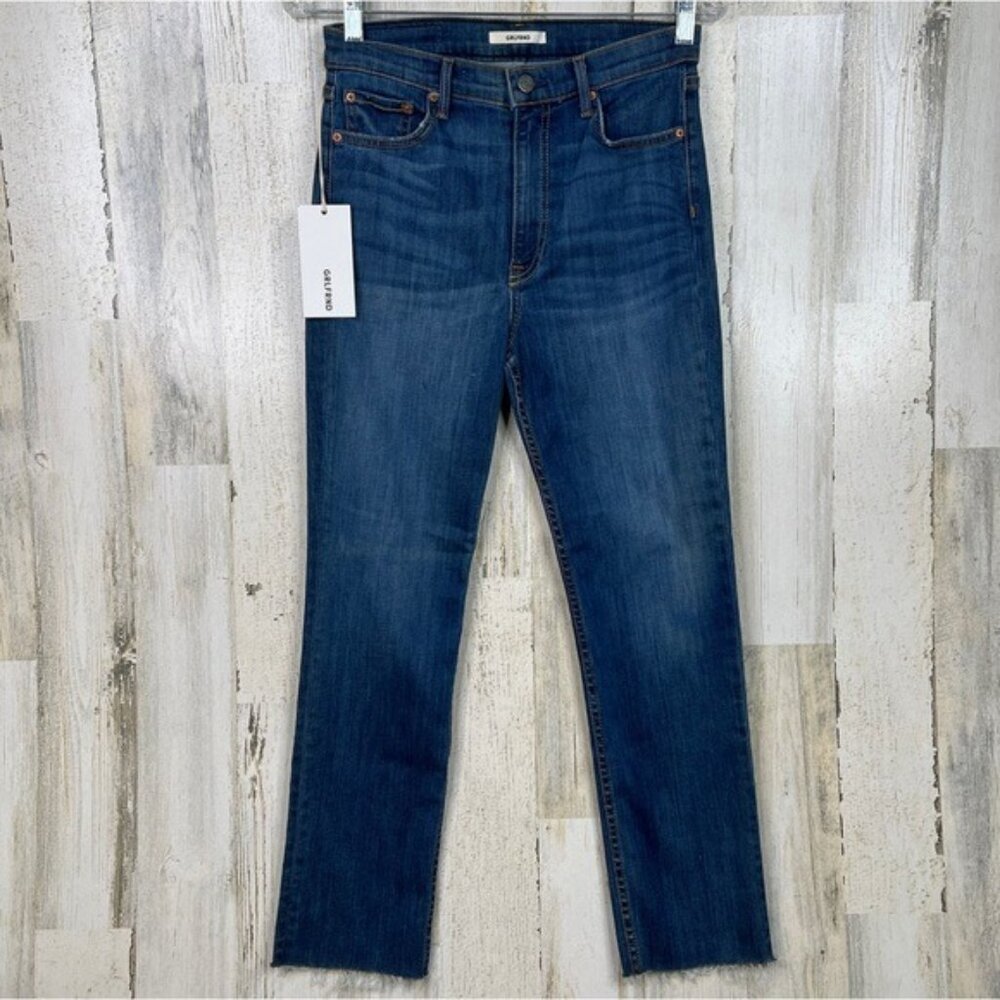 NEW! GIRLFRIEND‎ Blue Jeans Size 29 Model Off Duty Casual Contemporary